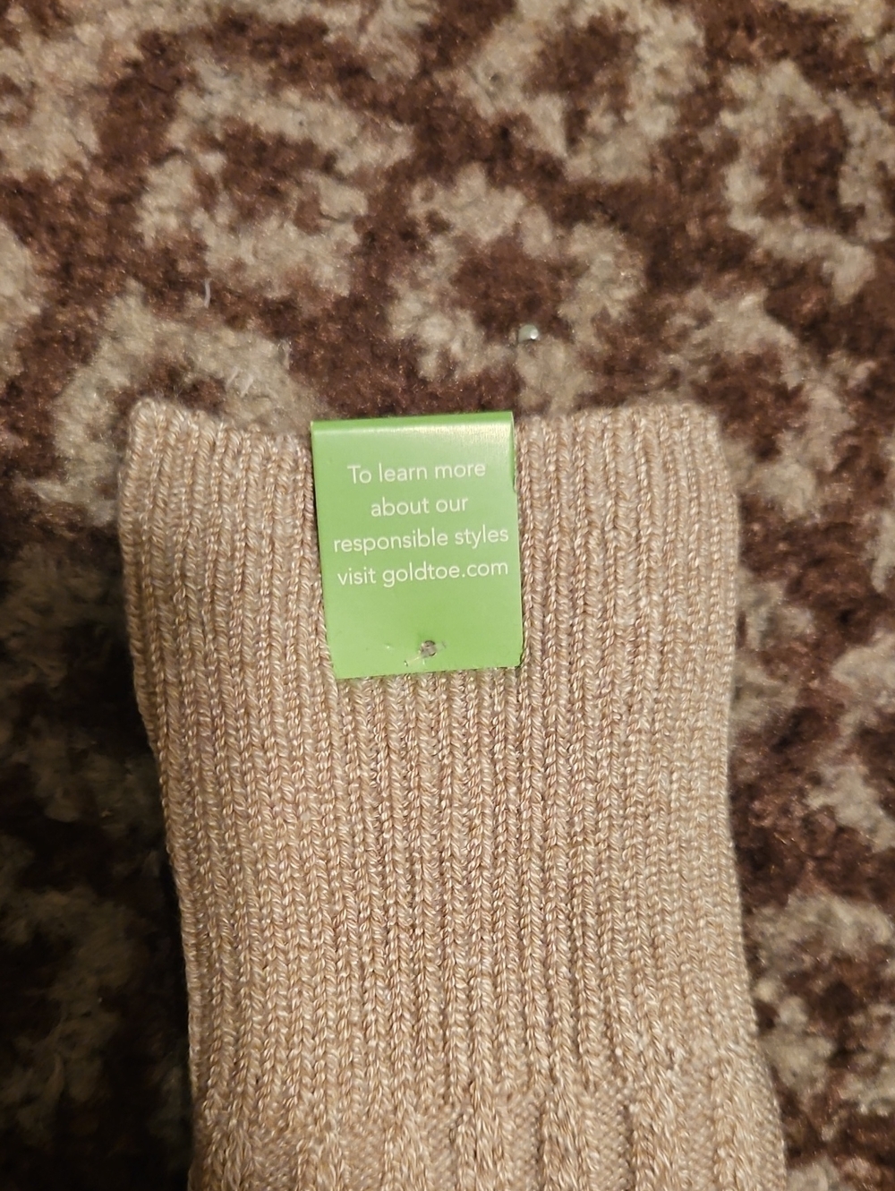 Gold Toe Beige Knee-High Ribbed Socks - Picture 2 of 3